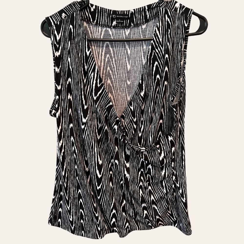 New Directions Wrap Blouse | Size L | NWT